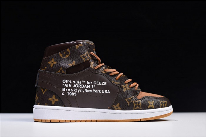 l**is v*t*n x ow x air jordan 1 cusT0ms mens aq0818-202