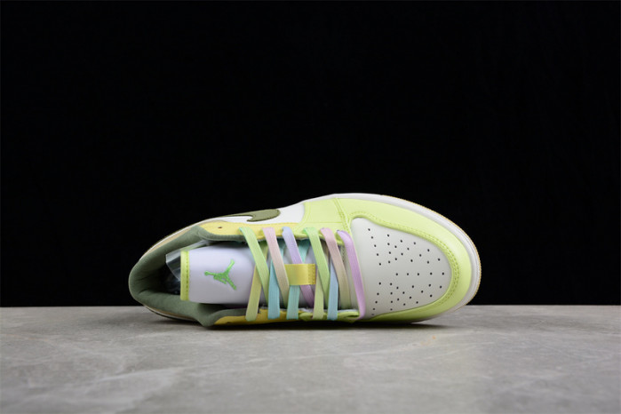 Air Jordan 1 Low Sail White Oil Green FD9906-131