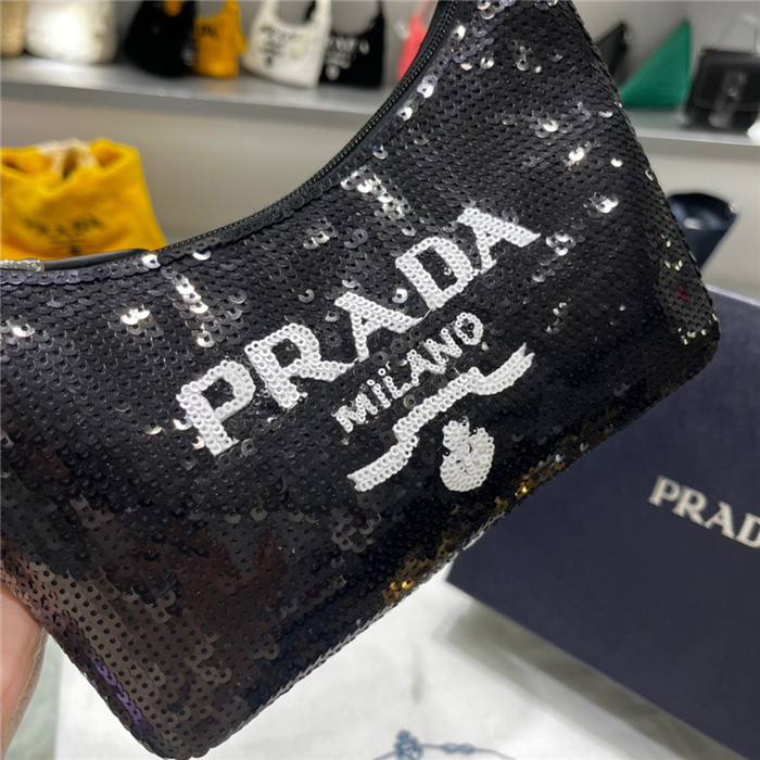 Pra*a 1n1419 nylon hobo bag-24*11*7cm
