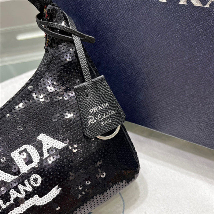 Pra*a 1n1419 nylon hobo bag-24*11*7cm