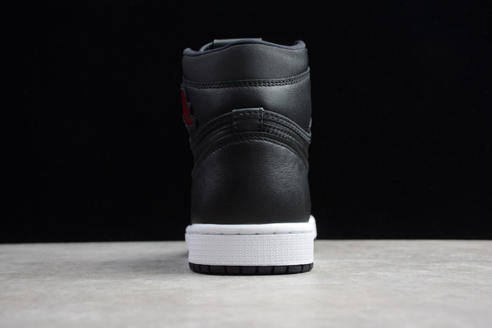 Jordan 1 Retro High Black Satin Gym Red - 555088-060